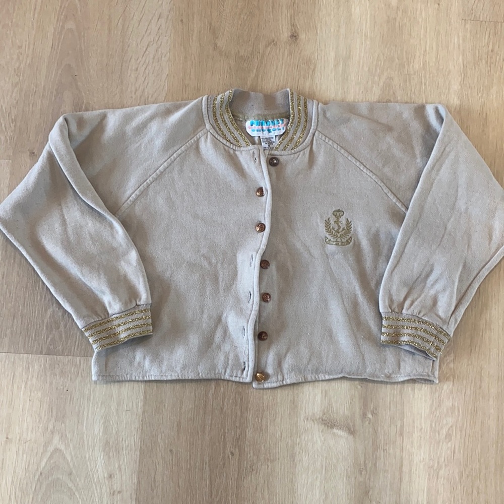 Cropped vintage sweater “bomber jacket”